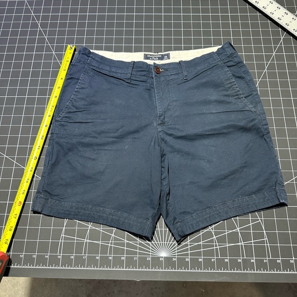 Abercrombie & Fitch Dark Blue Flat Front Shorts - Picture 1 of 5